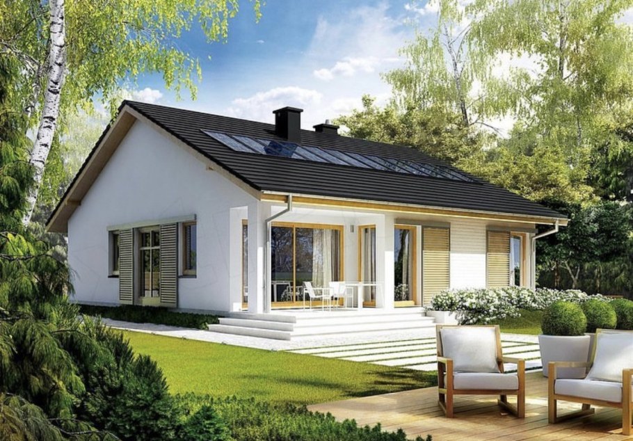 Одноэтажный загородный дом