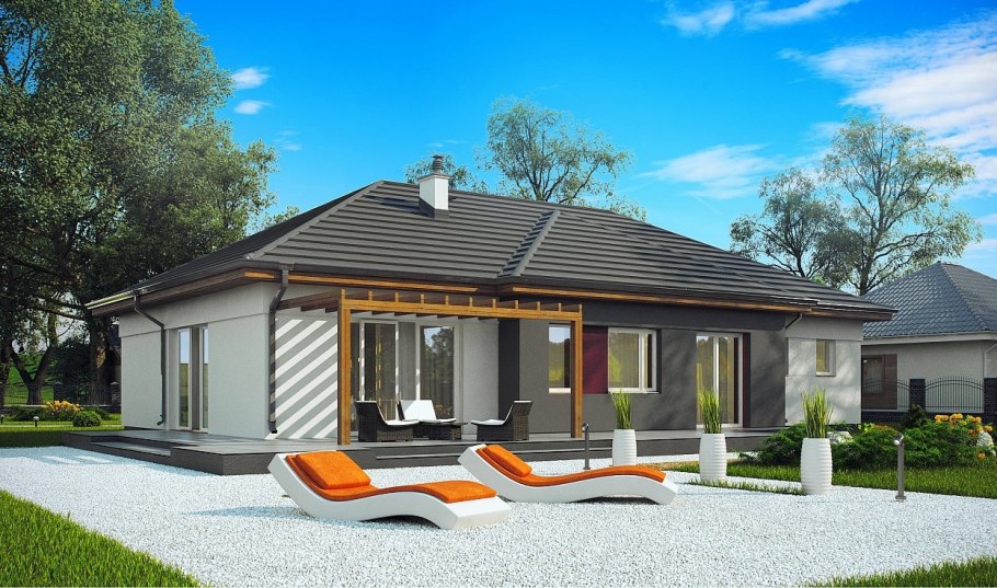 Z500 проекты одноэтажных с террасой