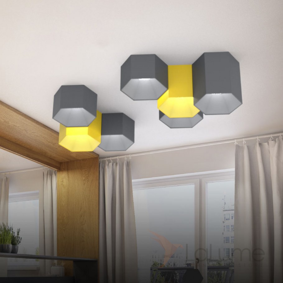 Люстра современная потолочная геометричная