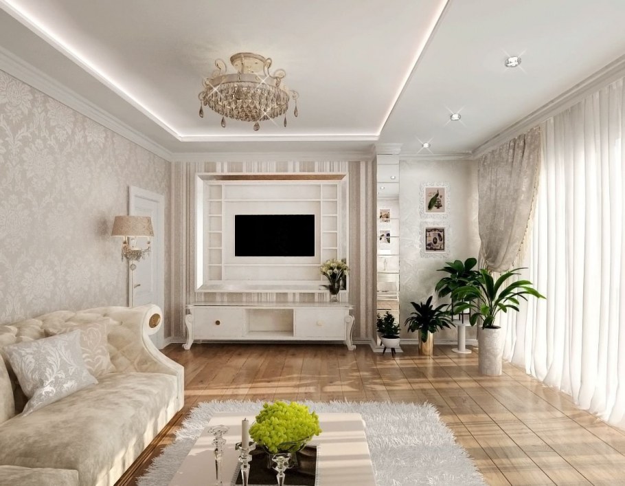 Гостиная Неоклассика слоновая кость