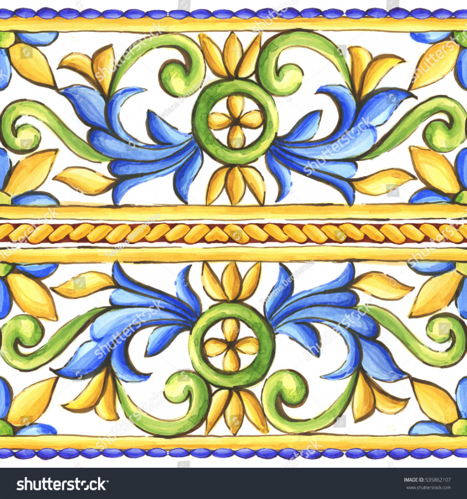 Итальянская майолика узоры