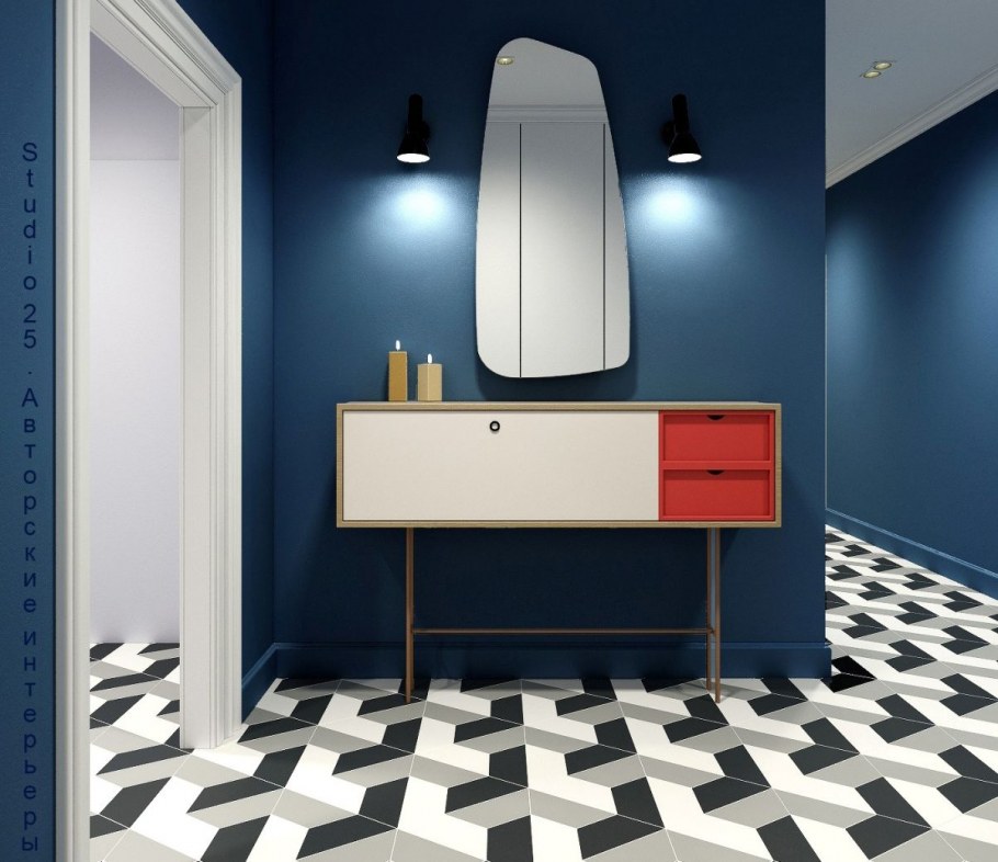 Зеленый шкаф в прихожую