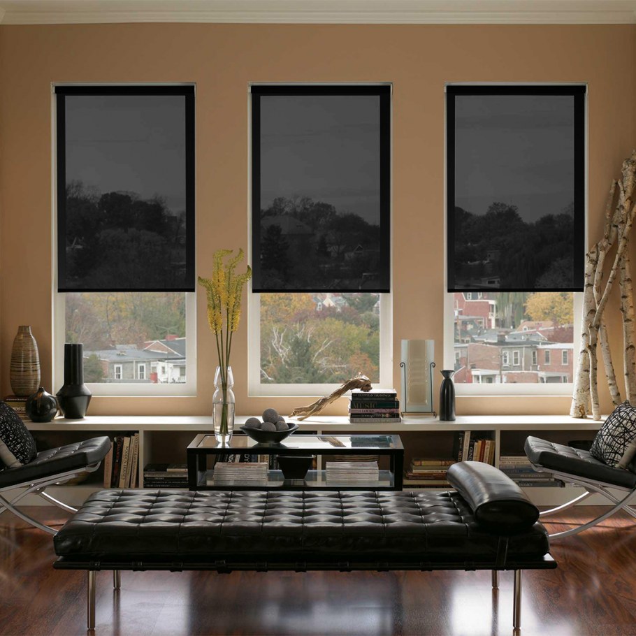 Рулонные шторы на панорамные окна