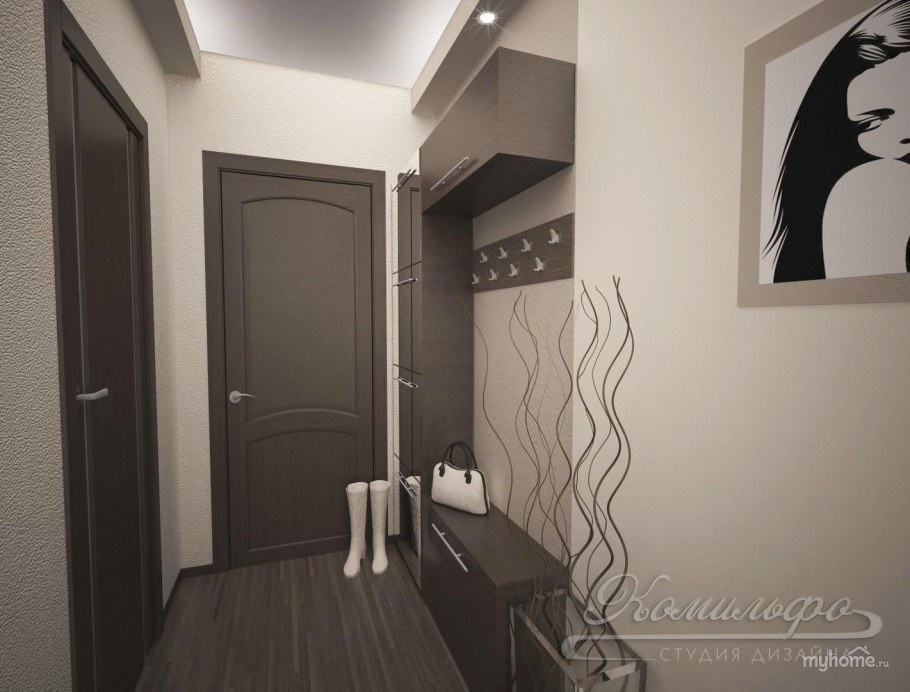 Отделка маленькой прихожей