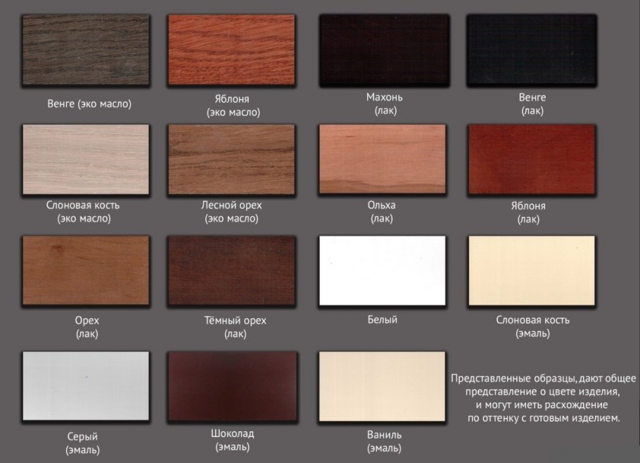 Оттенки дерева для мебели