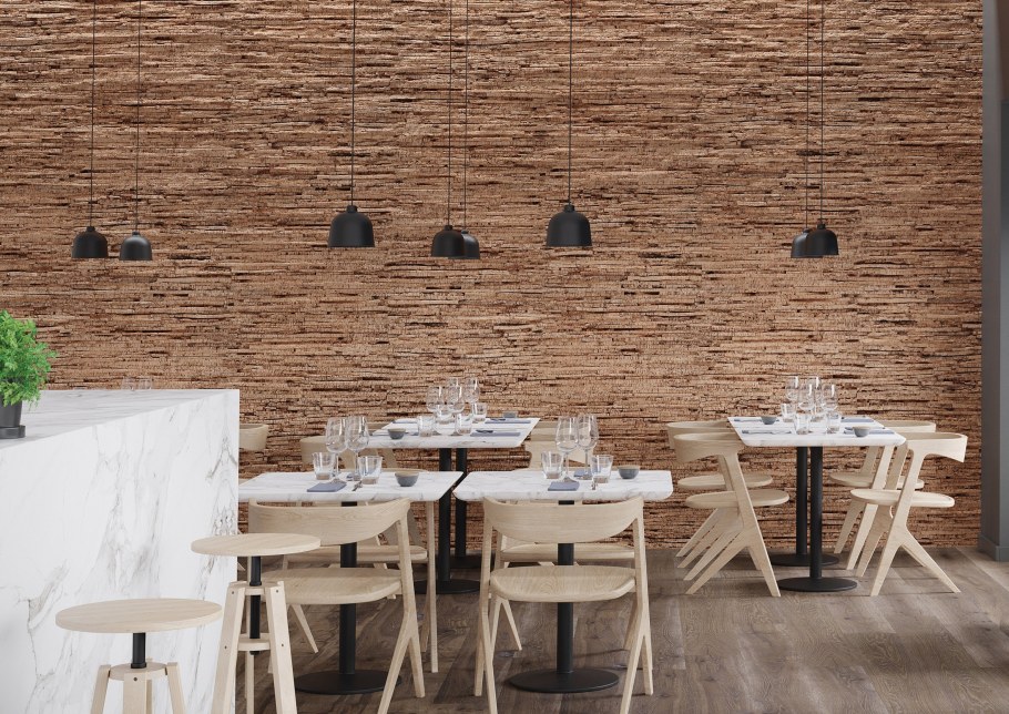 Пробковое покрытие для стен в интерьере