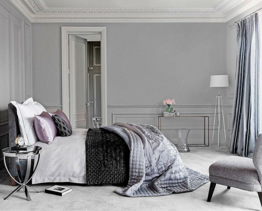Спальня в серых оттенках