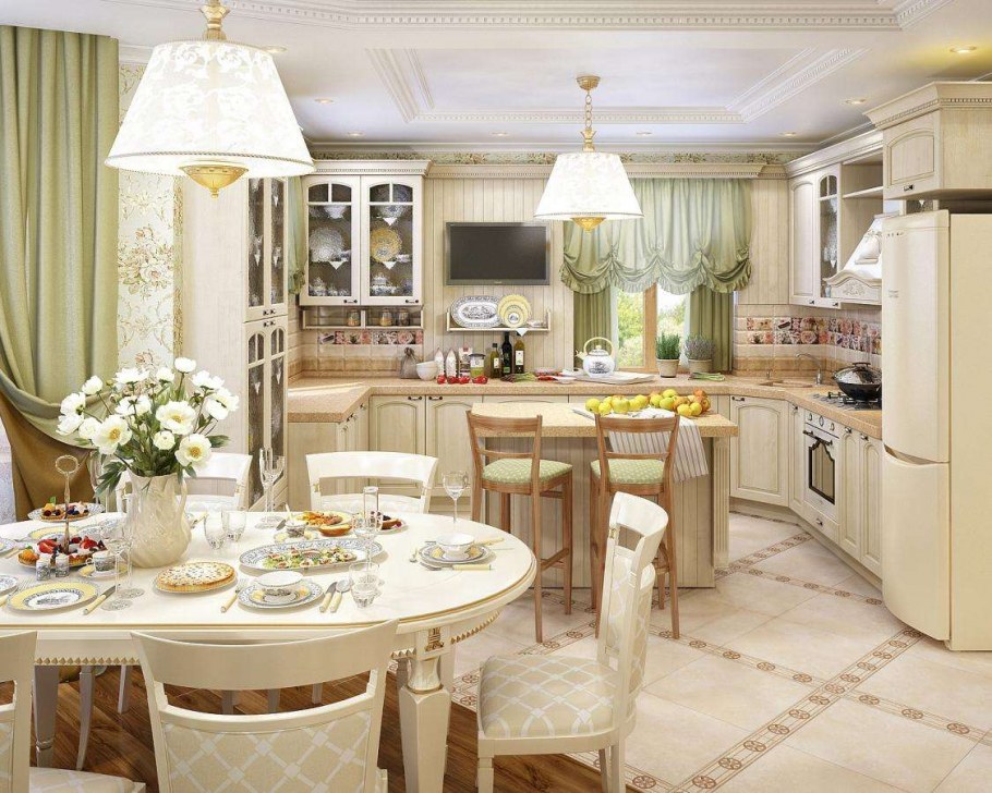 Кухня Прованс кухня гостиная Прованс
