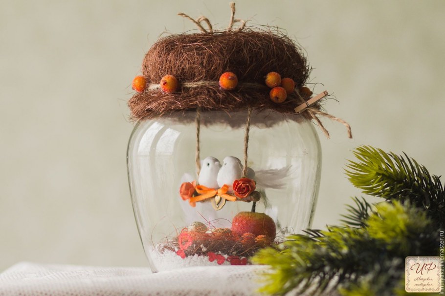 Новогодний декор банки