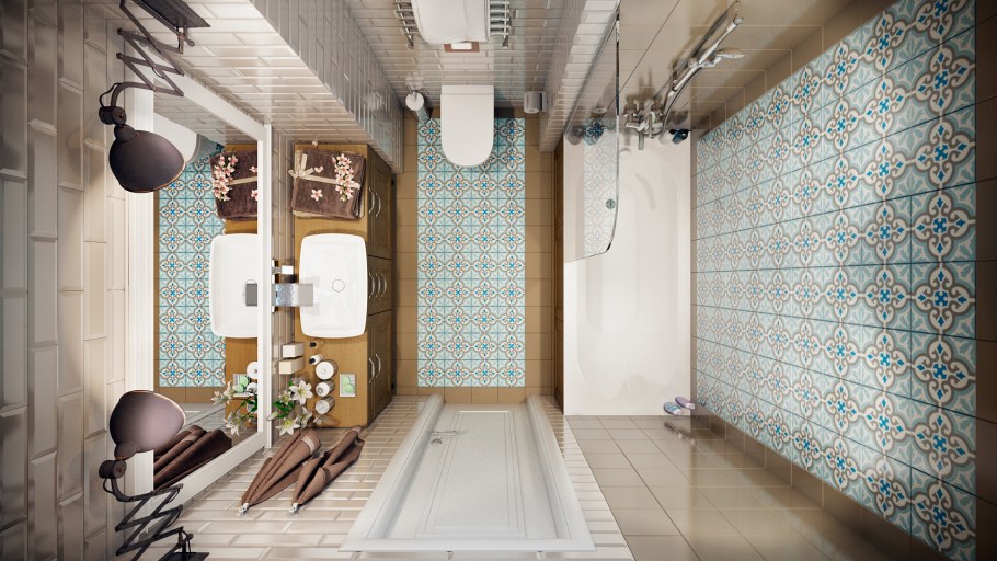 Ванная в стиле Эклектика