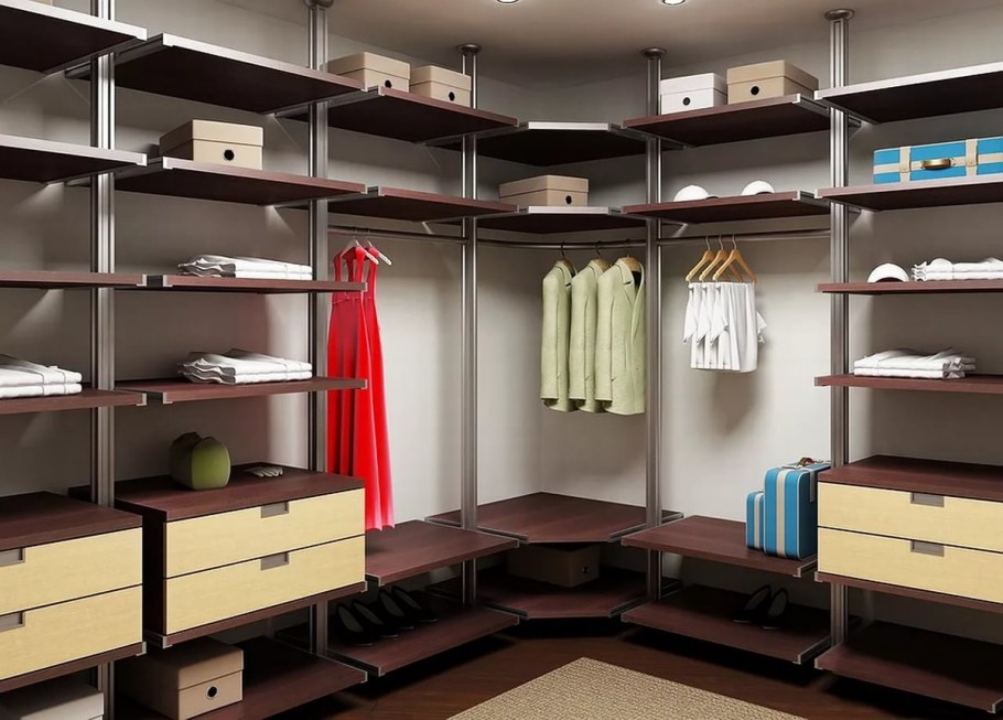 Стеллажные системы для гардеробной аристо