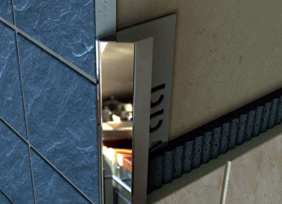 Трим для плитки наружный алюминиевый