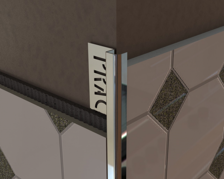 Профиль наружный для плитки ku10 em270 0.8mm