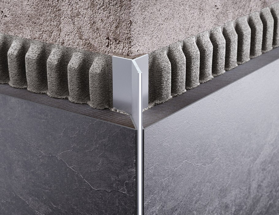 Невидимый профиль для плитки внешний угол Daz