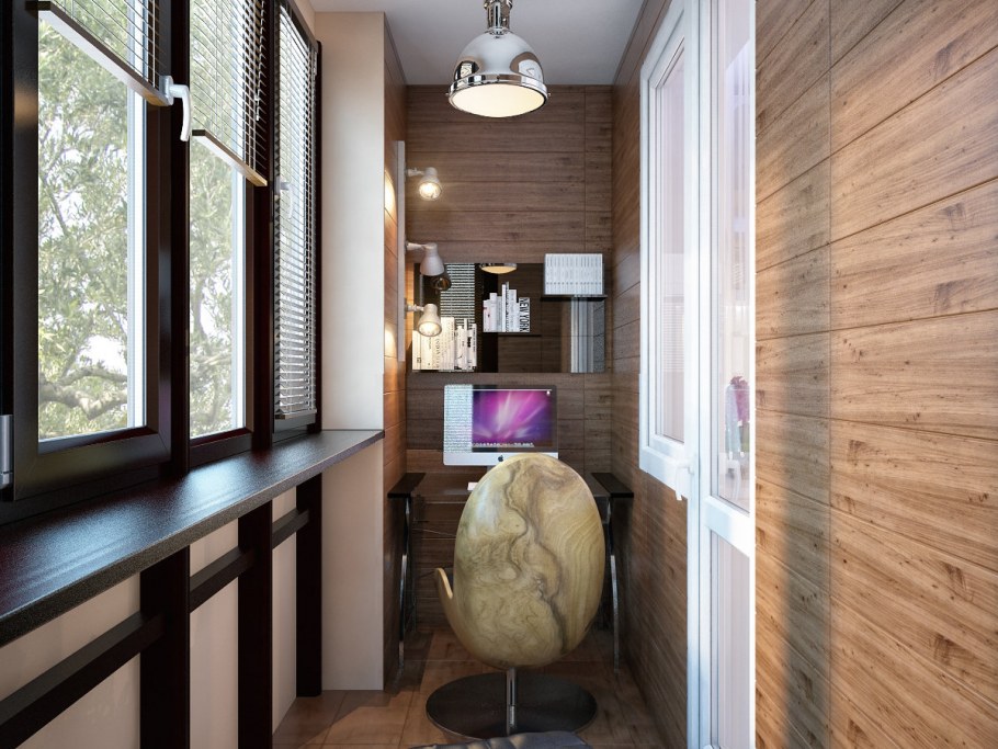 Дизайнерская отделка балкона