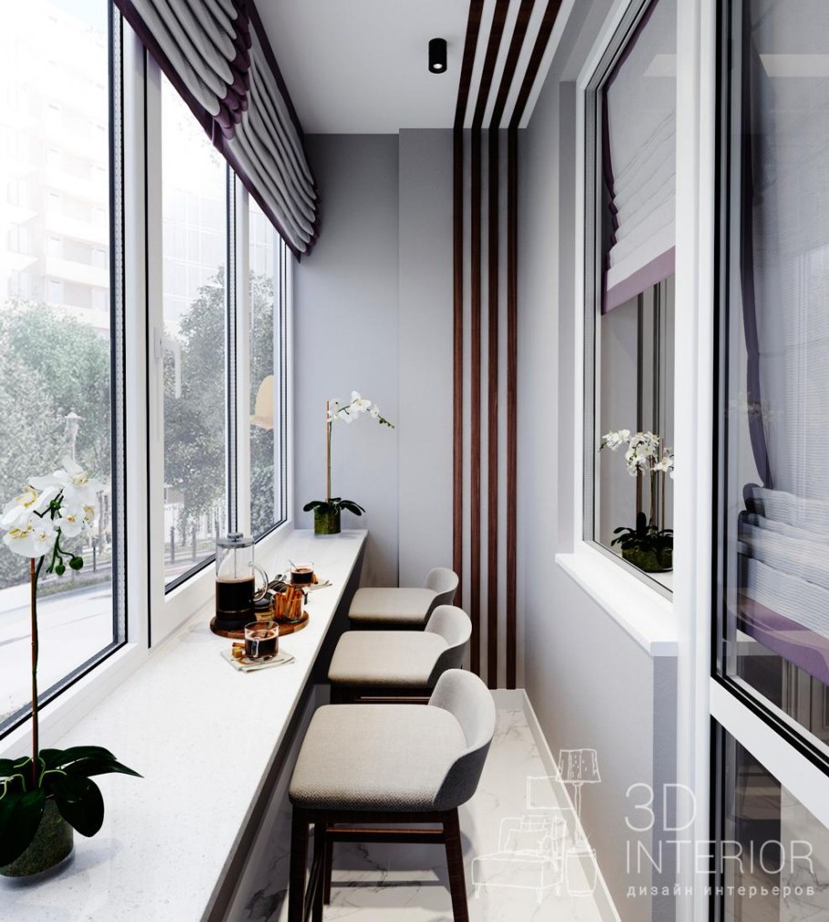 Стили отделки балконов