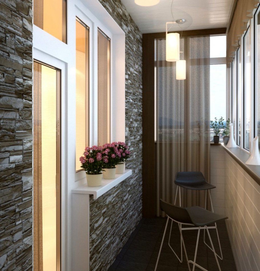 Дизайнерская отделка балкона