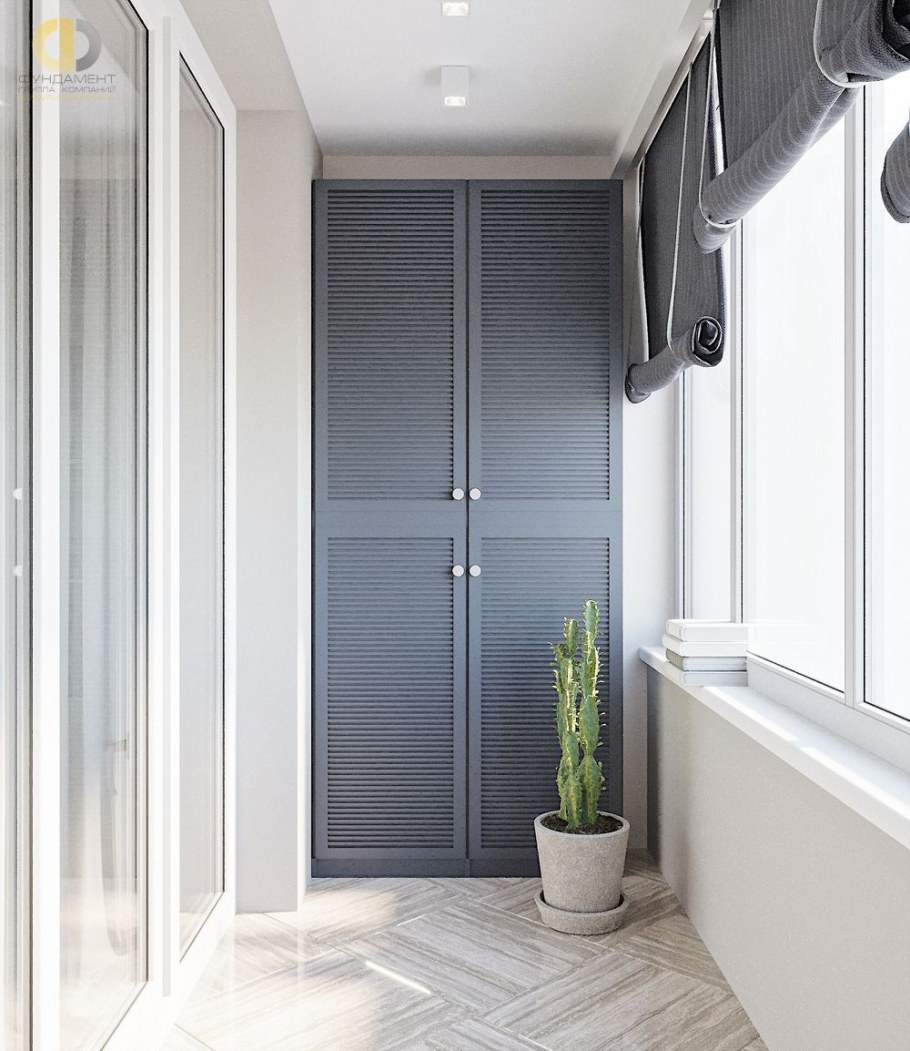 Балкон в серых тонах