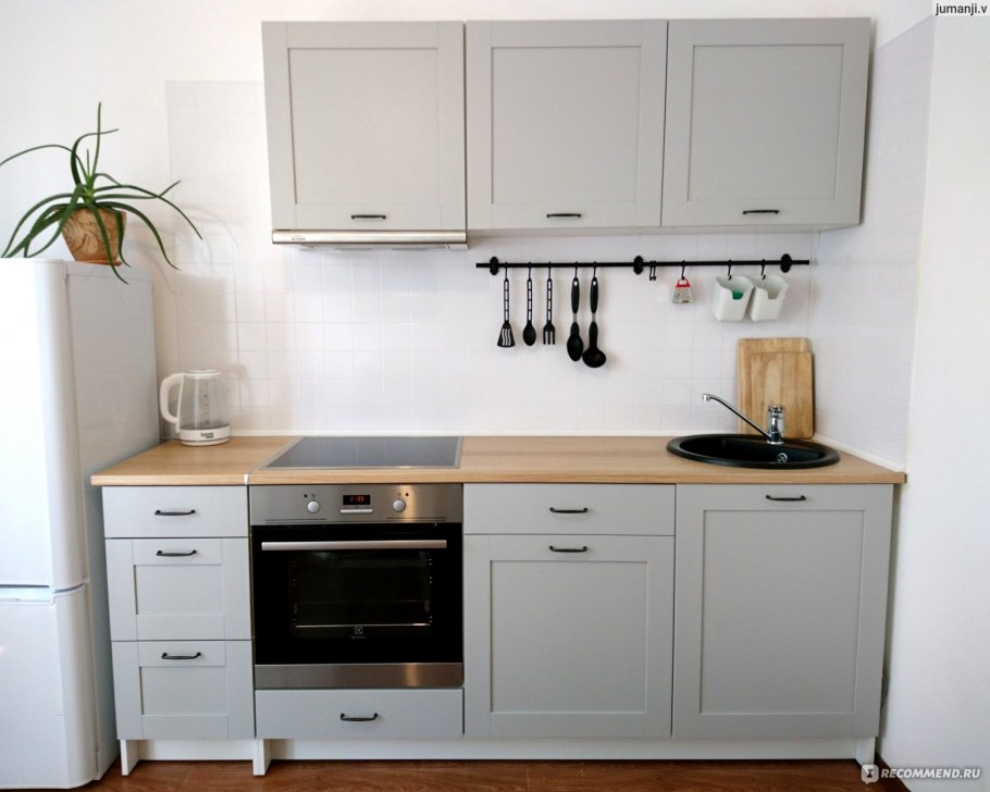 Икеа кухня КНОКСХУЛЬТ мореный ясень