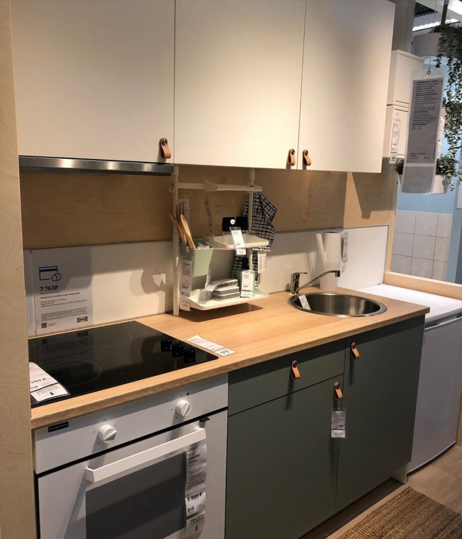 Кухня икеа серая Knoxhult угловая