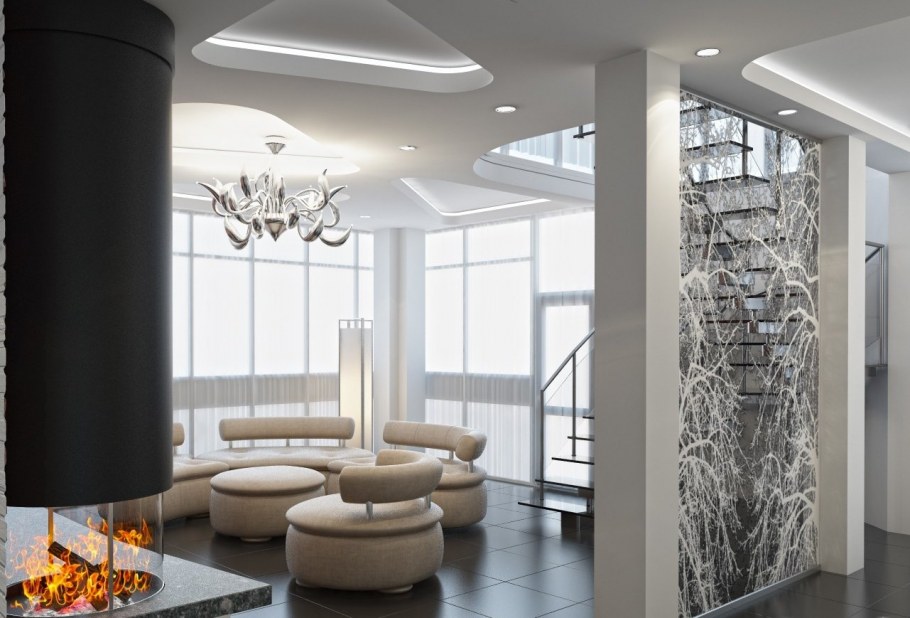 Колонны в современном интерьере