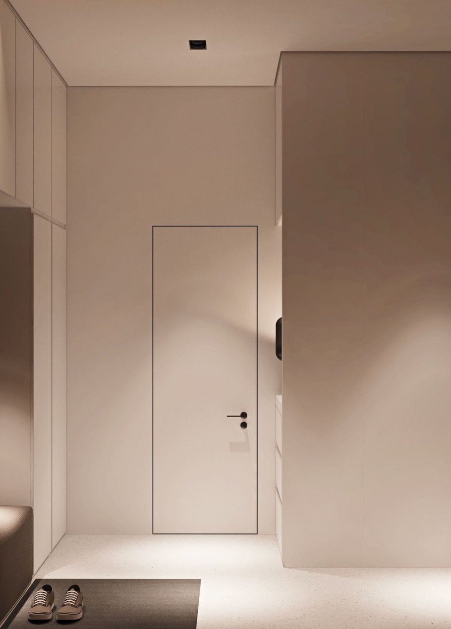 Скрытая дверь в интерьере