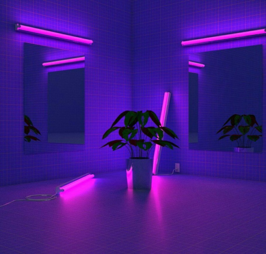 Комната с неоновой подсветкой
