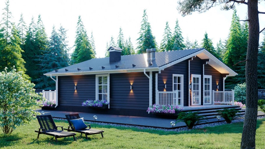 Дом из клееного бруса Скандинавия