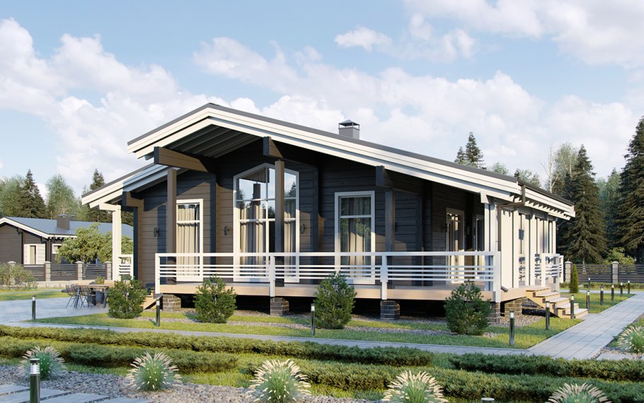 Проект Скандинавия из клееного бруса