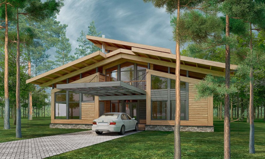 Дома из клееного бруса Скандинавия