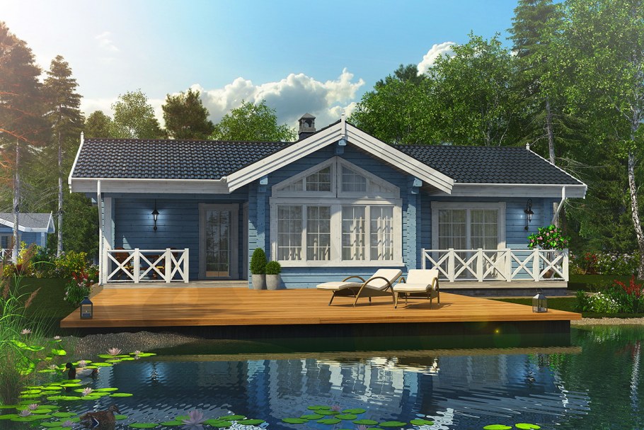 Дом из клееного бруса Скандинавия