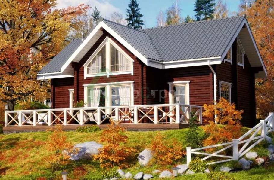 Загородный дом из клееного бруса 200 кв.м