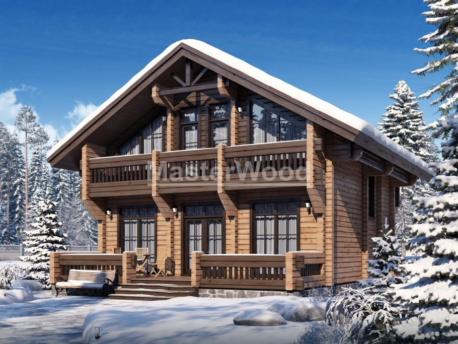 Дом из клееного бруса Скандинавия