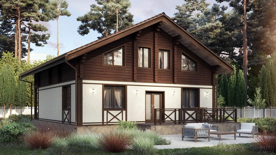 Каркасные дома 1этаж Скандинавия.