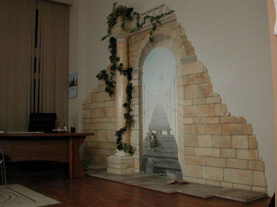 Отделка арки декоративным камнем