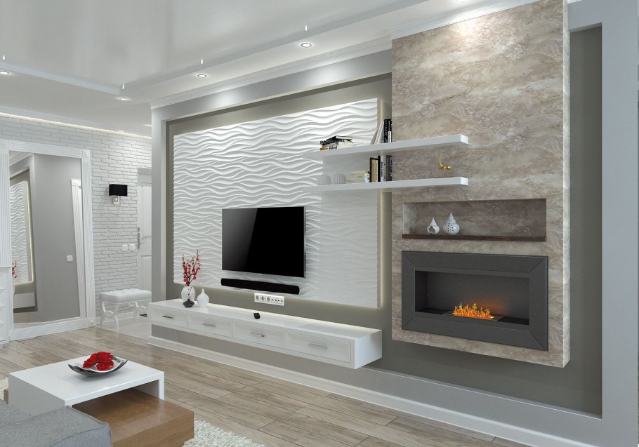 Декор для зона ТВ бюзозовый