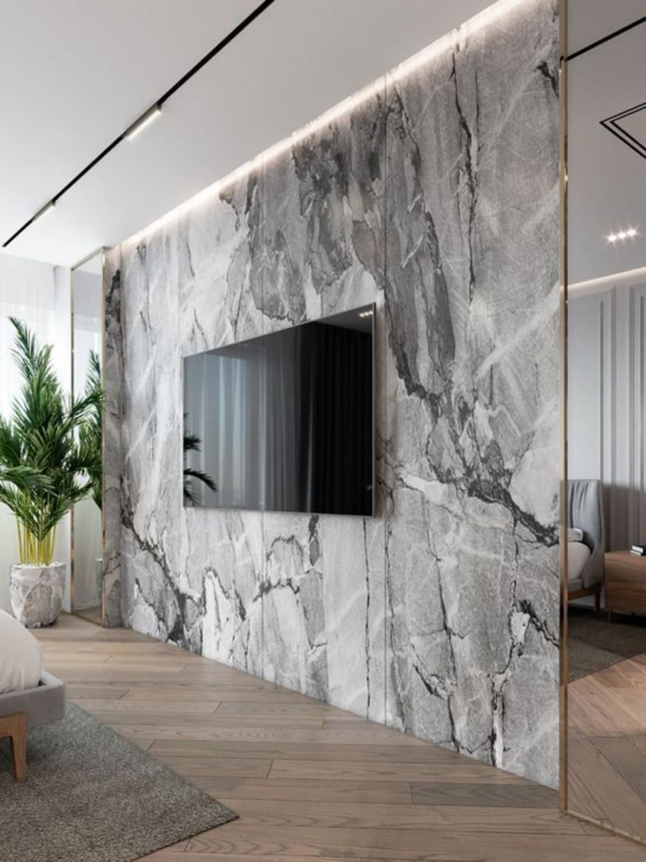 Панель за телевизором с подсветкой