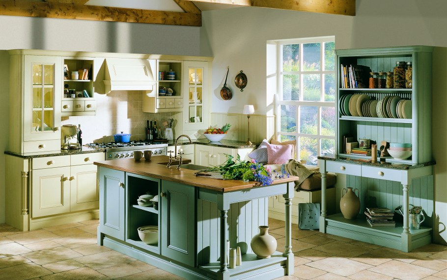 Мебель в стиле Кантри зеленая