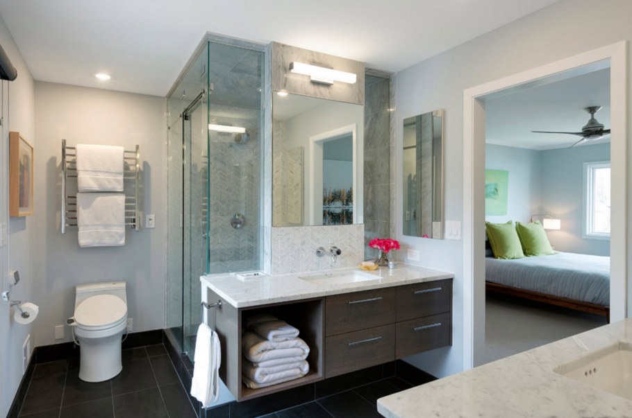 Санузел в стиле лофт 4м2