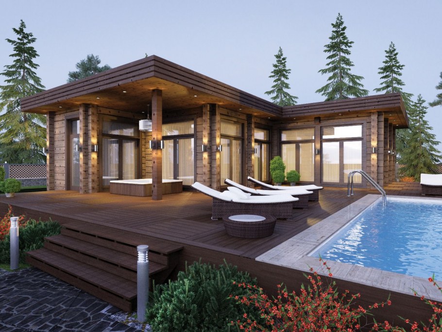 Проект современной бани