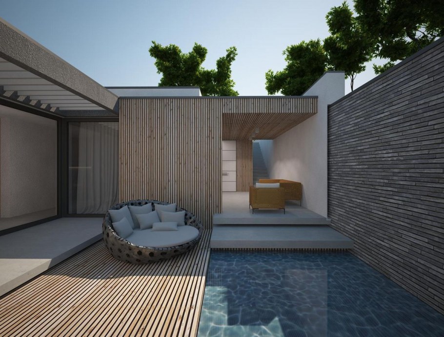 Бассейн на террасе