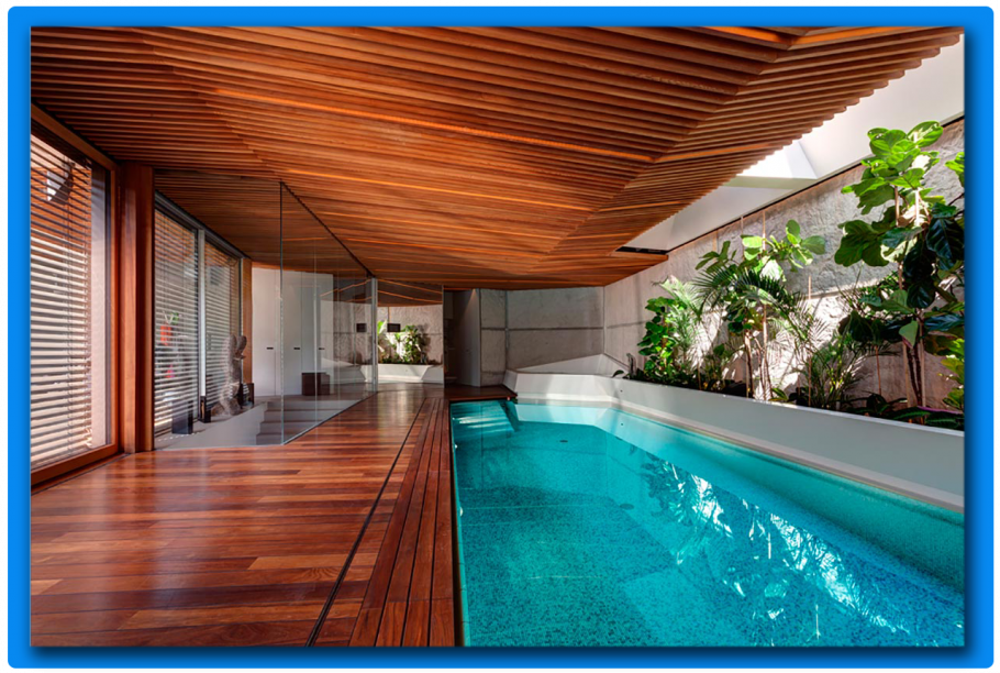 Терраса с мини бассейном