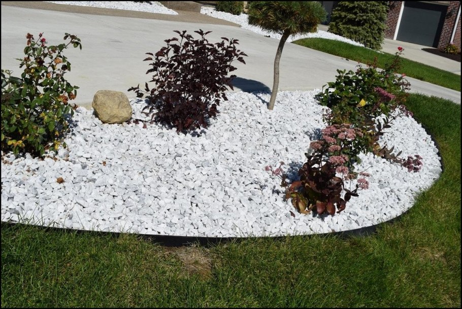 Мульчирование туи гравием