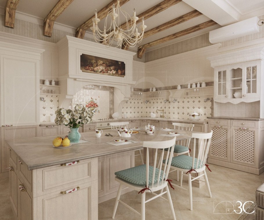 Плитка для кухни в классическом стиле