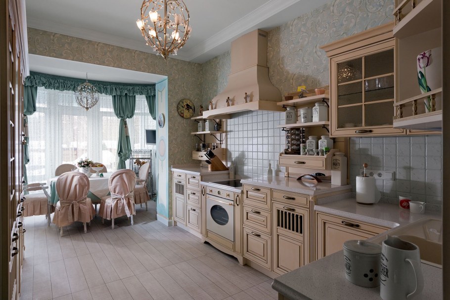 Плитка в деревенском стиле для кухни