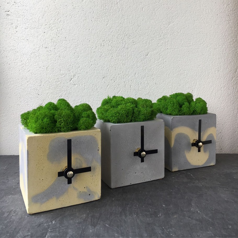 Часы из стабилизированного мха