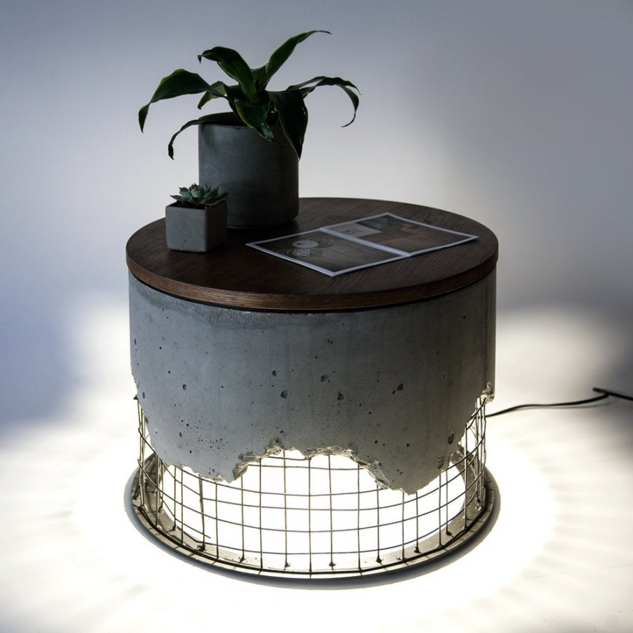 Журнальный стол бетон лофт