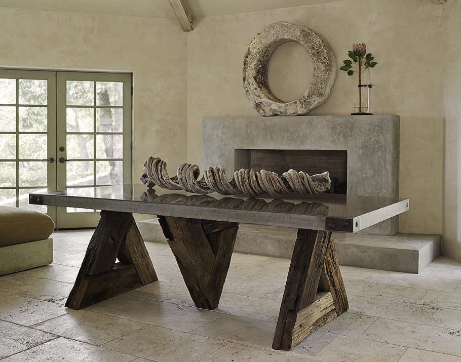 Мебель из бетона и дерева