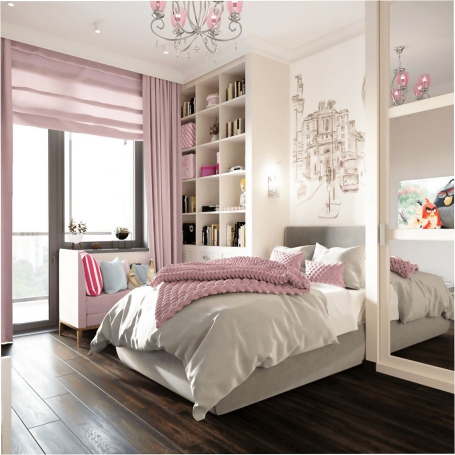 Дизайнерская комната для подростка девочки