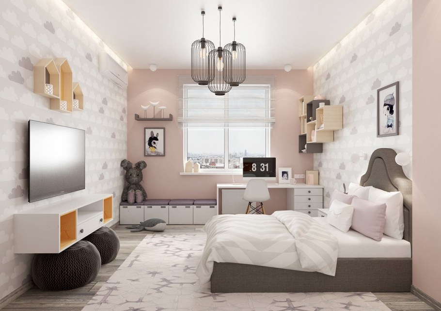 Комната для девочки в скандинавском стиле